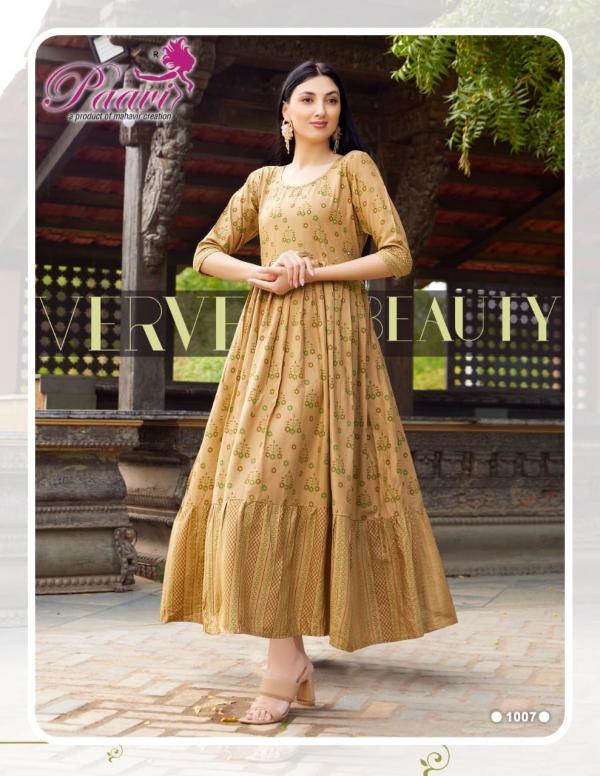 Paavi Aaradhya Rayon Exclusive Designer Long Anarkali Kurti Collection